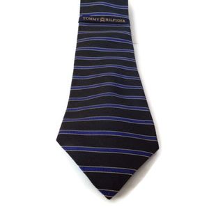 Tommy Hilfiger Mens Necktie Blue Stripes MA1070